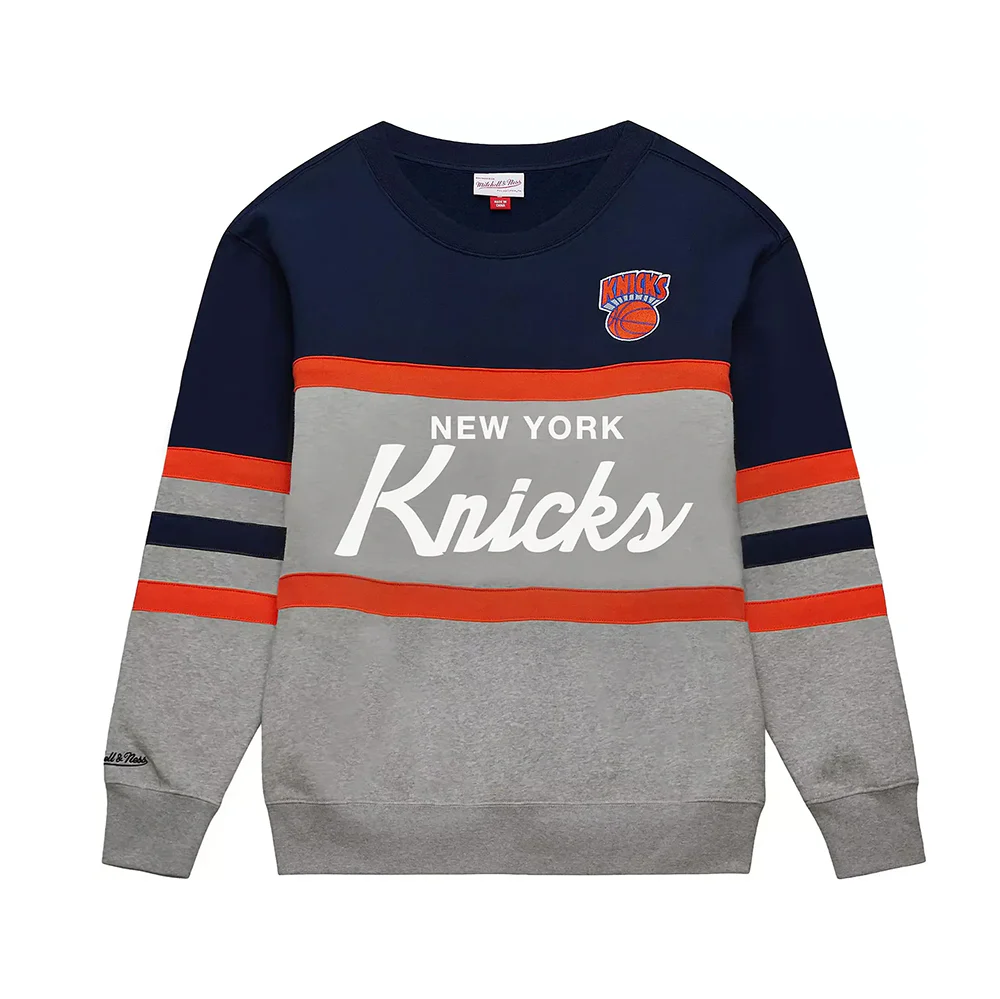 NYK HD COACH CREW FLEECE | GREY/NAVY