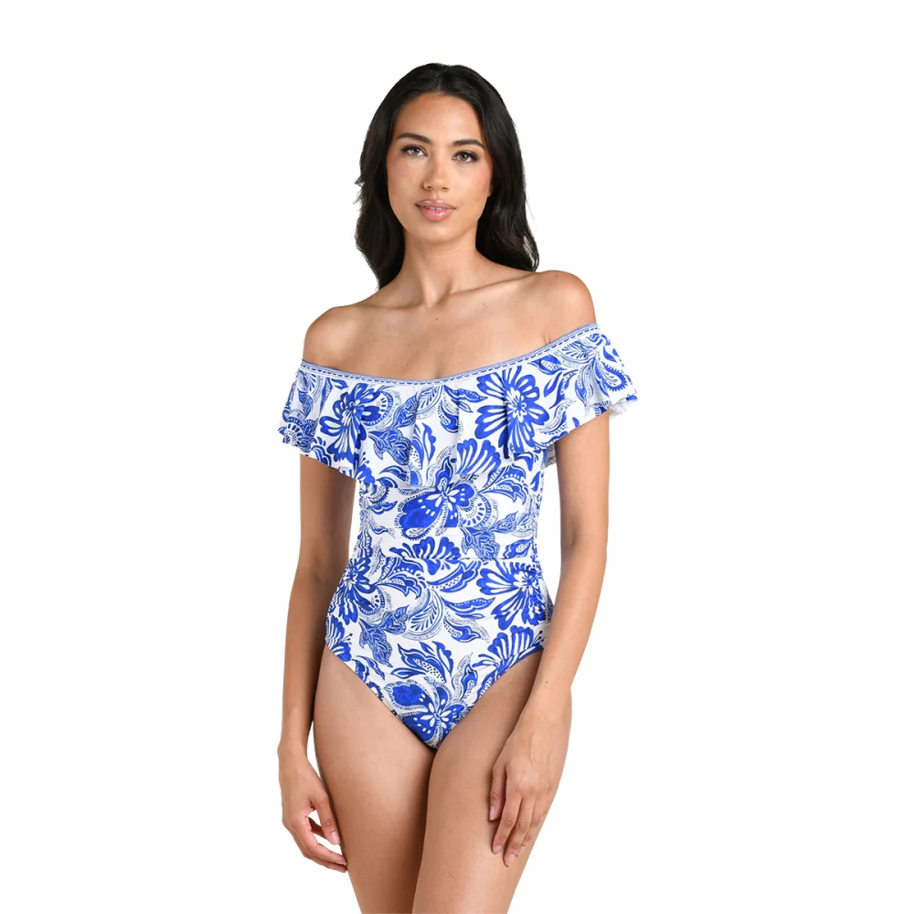 OFF THE SHOLDER RUFFLE | LAPIS - Image 3