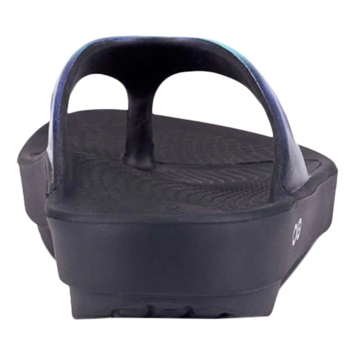 OOFOS OOLALA LUXE SANDAL | BLK/ATLANT - Image 4