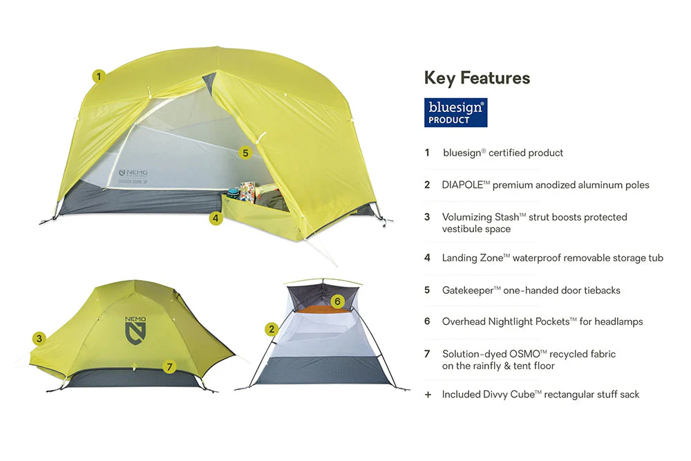 DAGGER OSMO 2P TENT | GREY/GREEN - Image 7