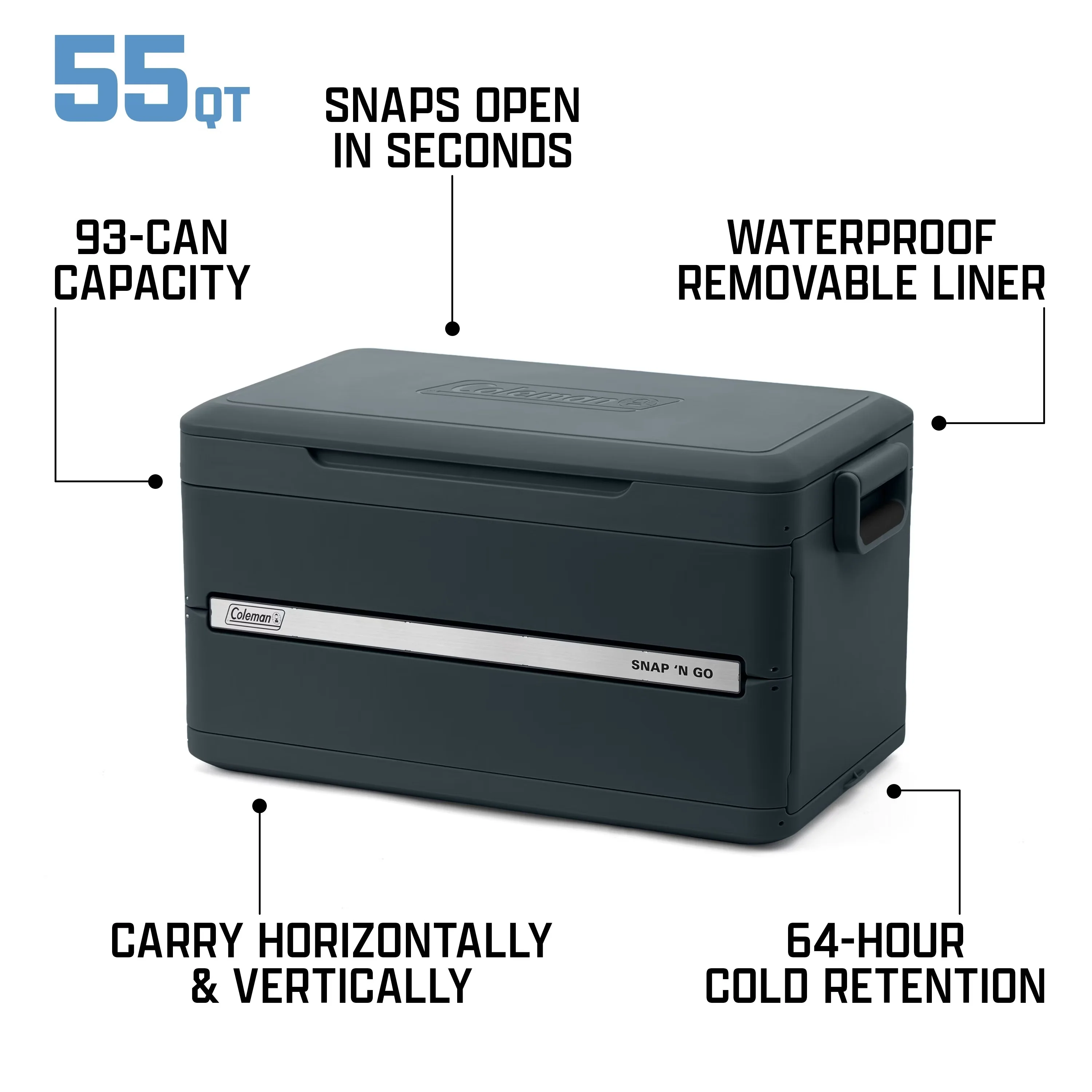 SNAP & GO COOLER 55Q | MUSSEL - Image 3
