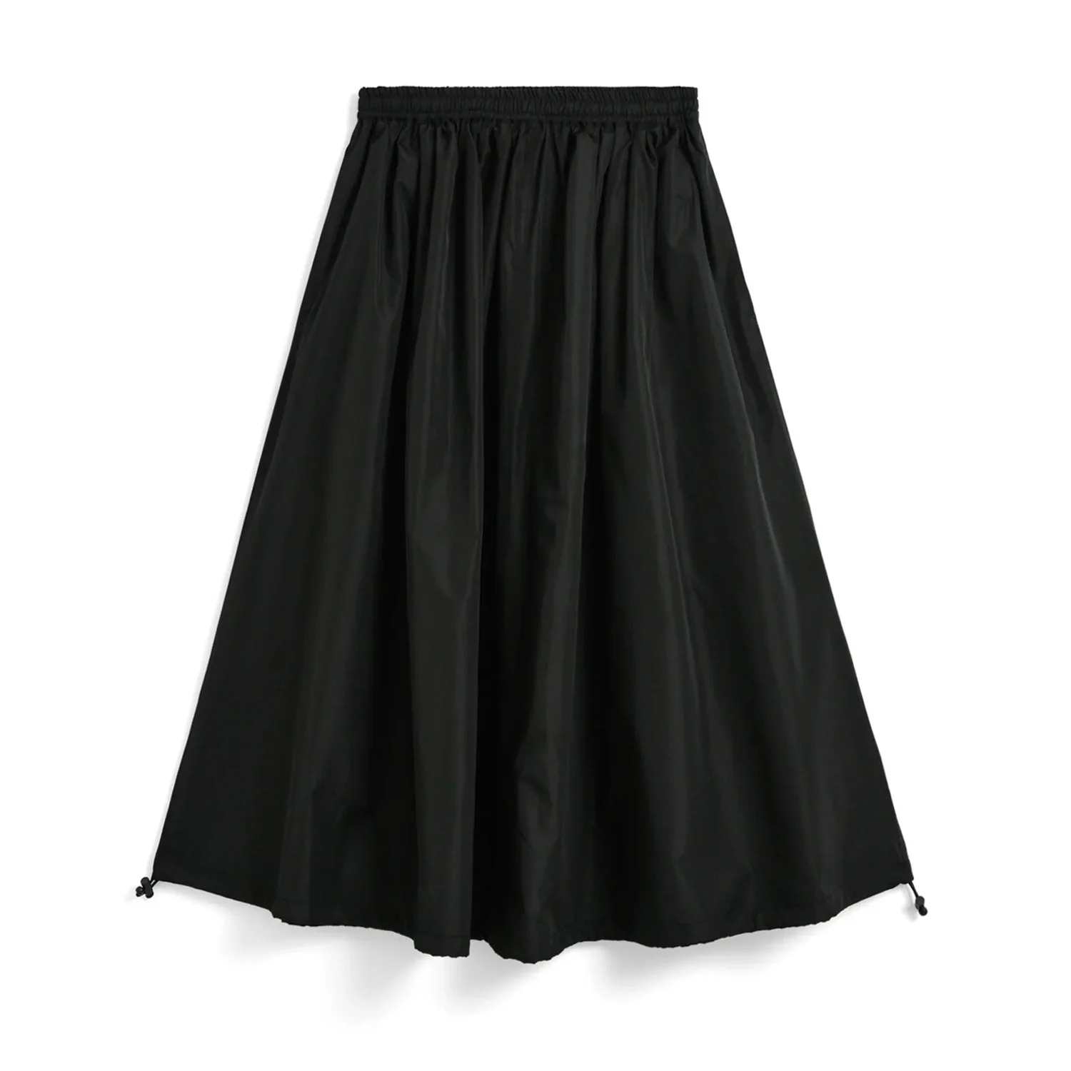W LONG SKIRT MILTARY | BLACK