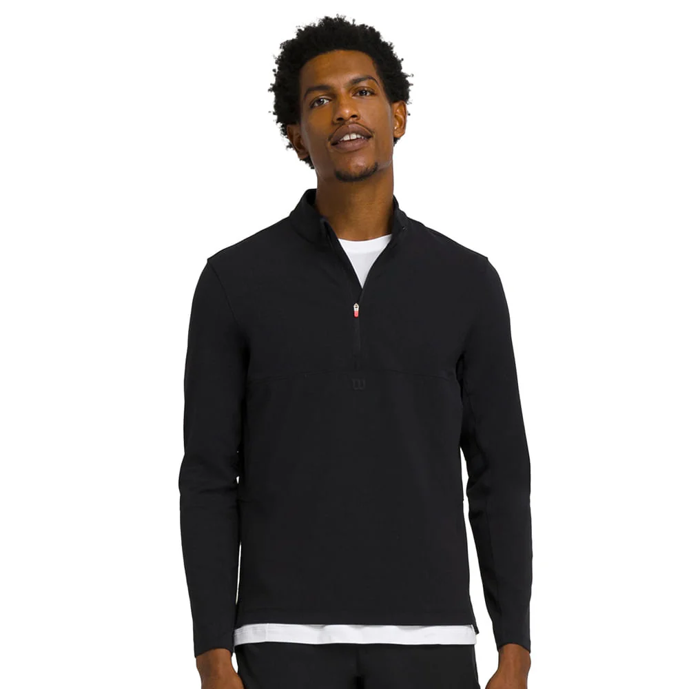 M ELEVATE PERF 1/2 ZIP | BKA-BLACK - Image 2